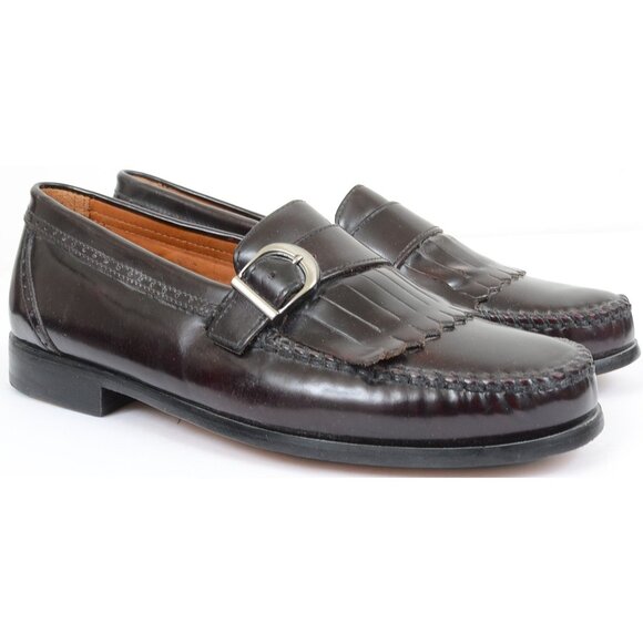 VTG Bass Mens Pendant Loafer Size 9.5 M Leather Kiltie Preppy Old Money Academia - Picture 8 of 10